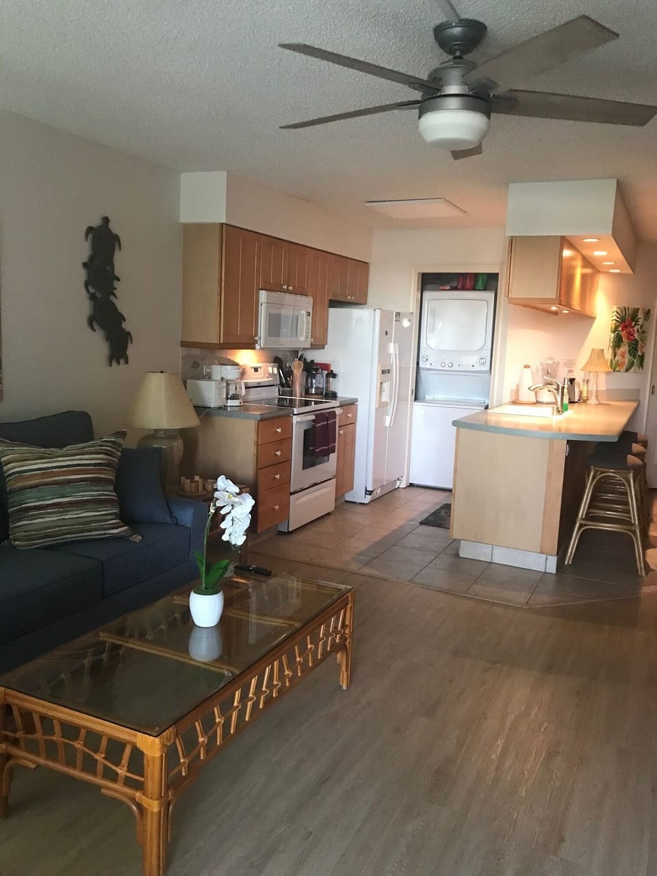 In-condo washer and dryer.