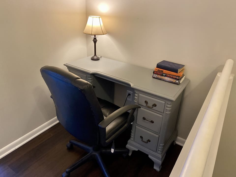 This nook outside the 3rd floor master is a convenient spot to catch up on work.
