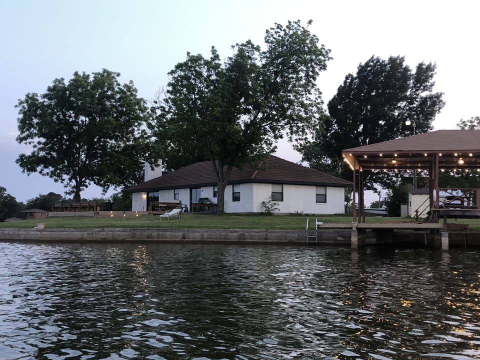 Enjoy the night time breeze and open water views from the lighted dock!