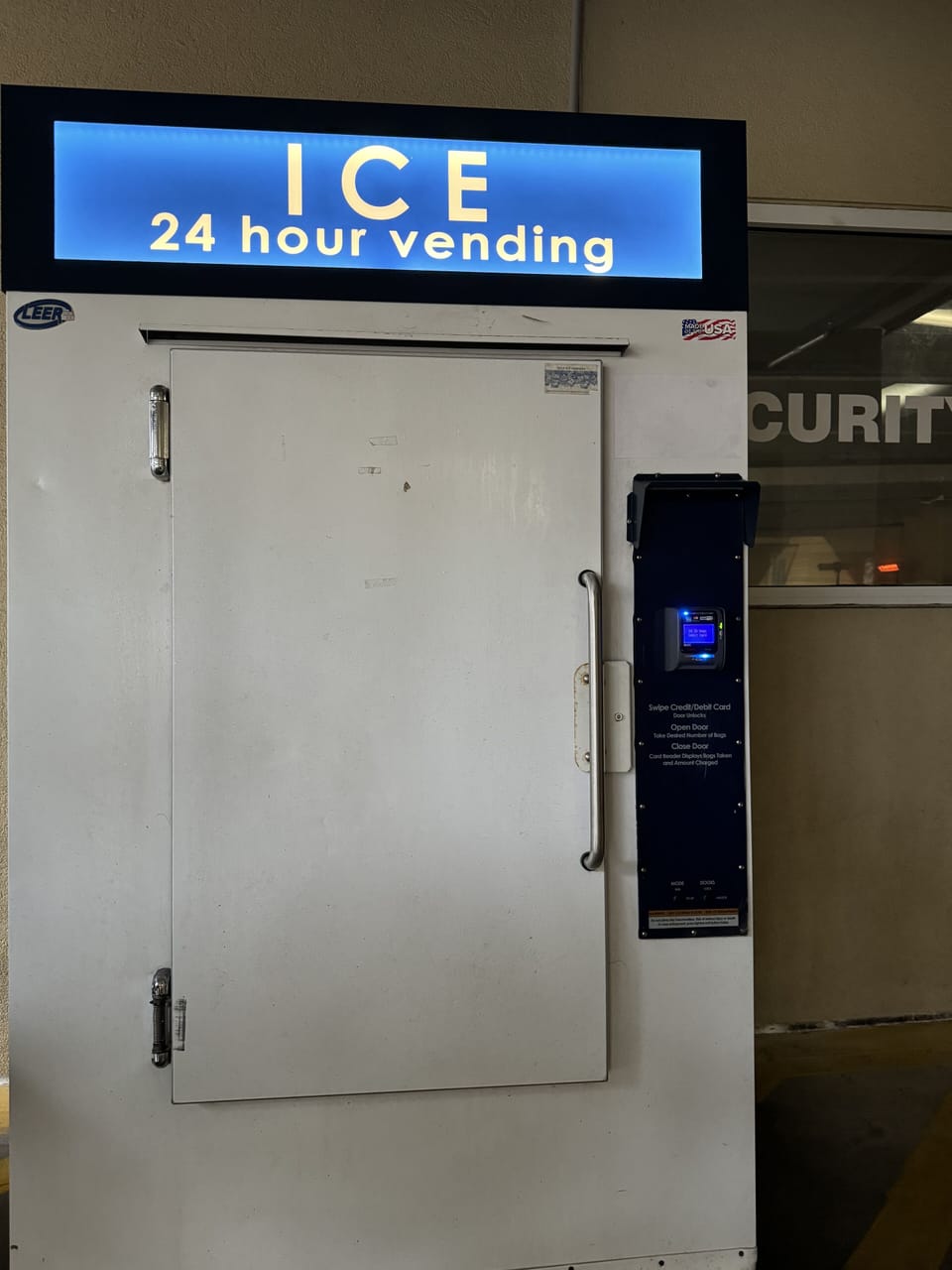 ICE 24 hour vending located on first floor of south parking garage