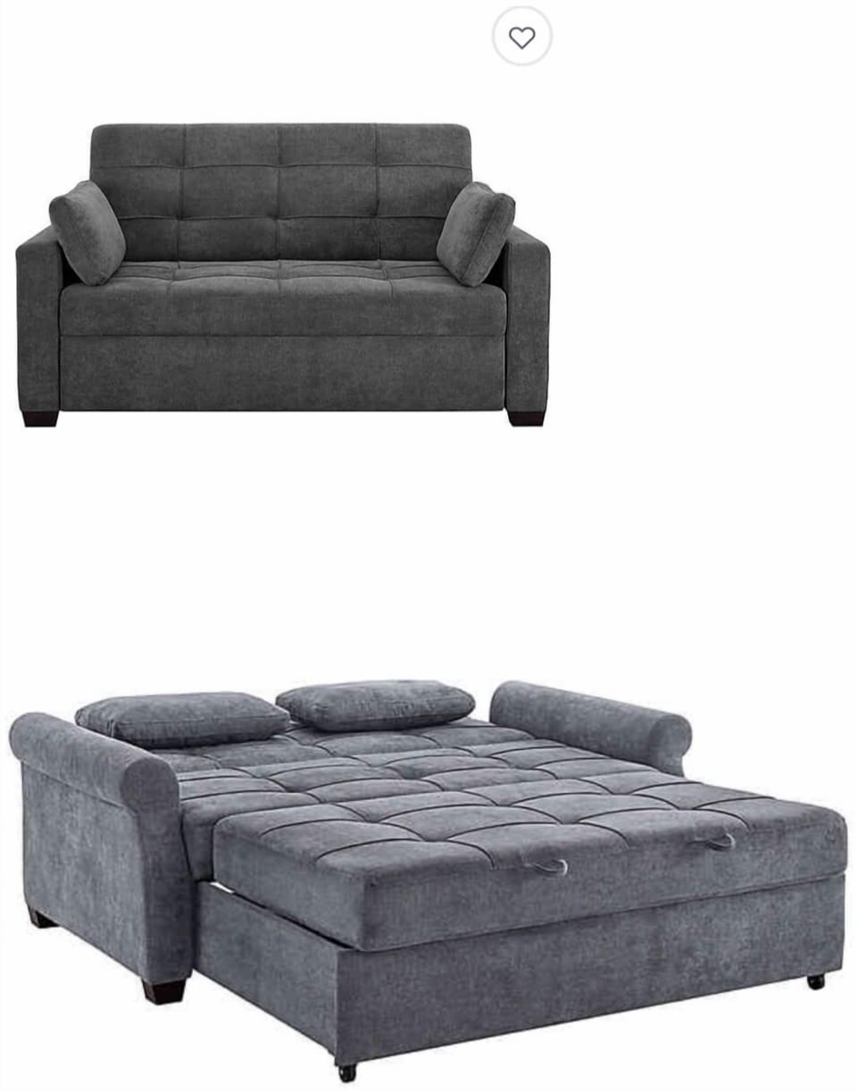  Serta convertible sofa in den converts to Queen size bed