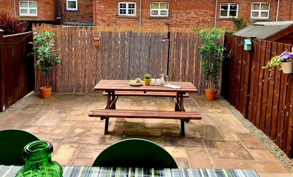 South facing garden.