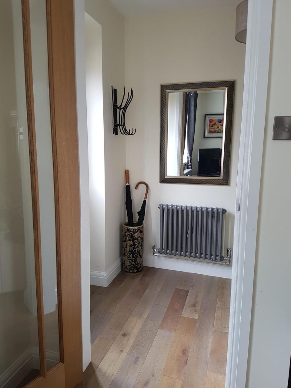 Entrance hall with coat hook and umbrella stand