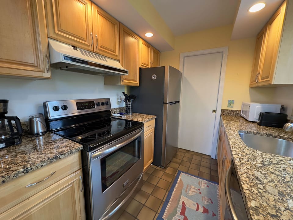 New maple kitchen cabinets.
