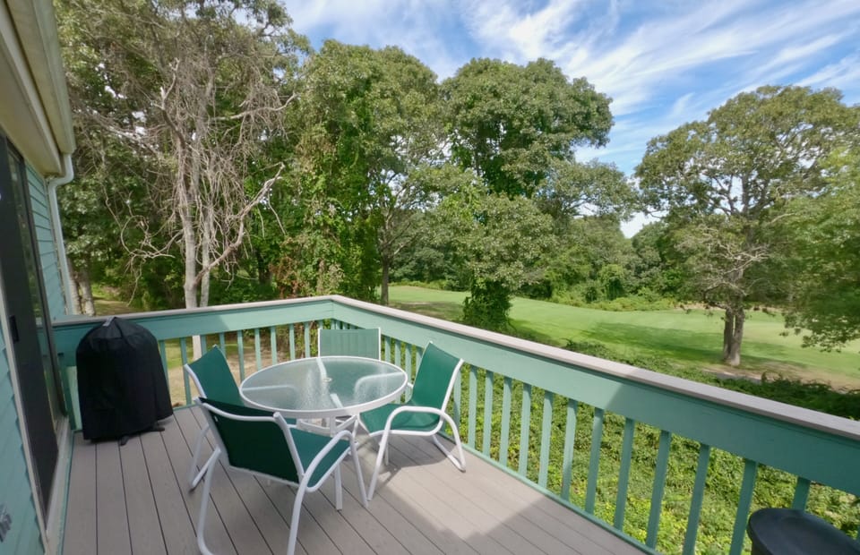 Enjoy the view of the 9th hole while dining on your private deck