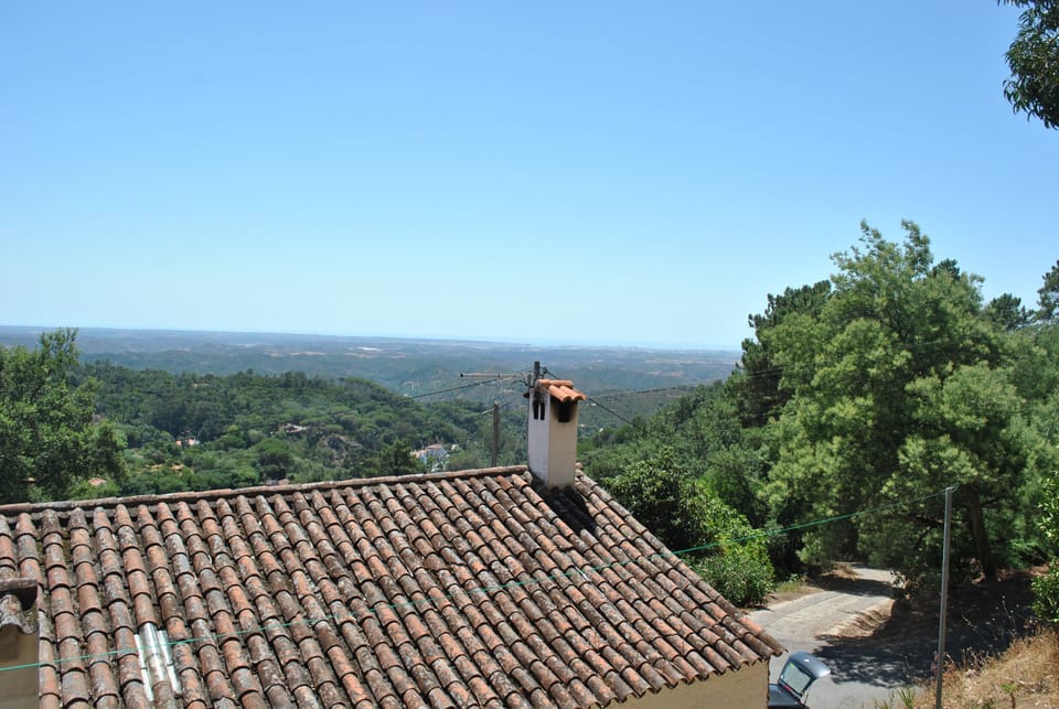 View towards Portimao, taken over roof from terraced garden.