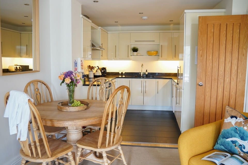 Kitchen at Atlantic Air beach house Widemouth Bay