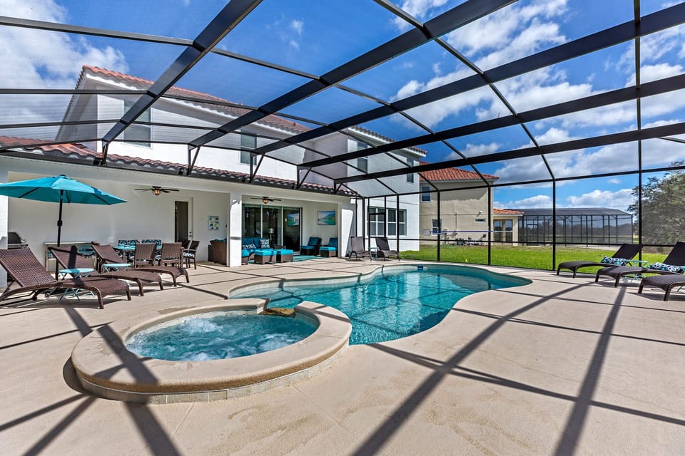 enjoy the pool or spa, heated if required.
