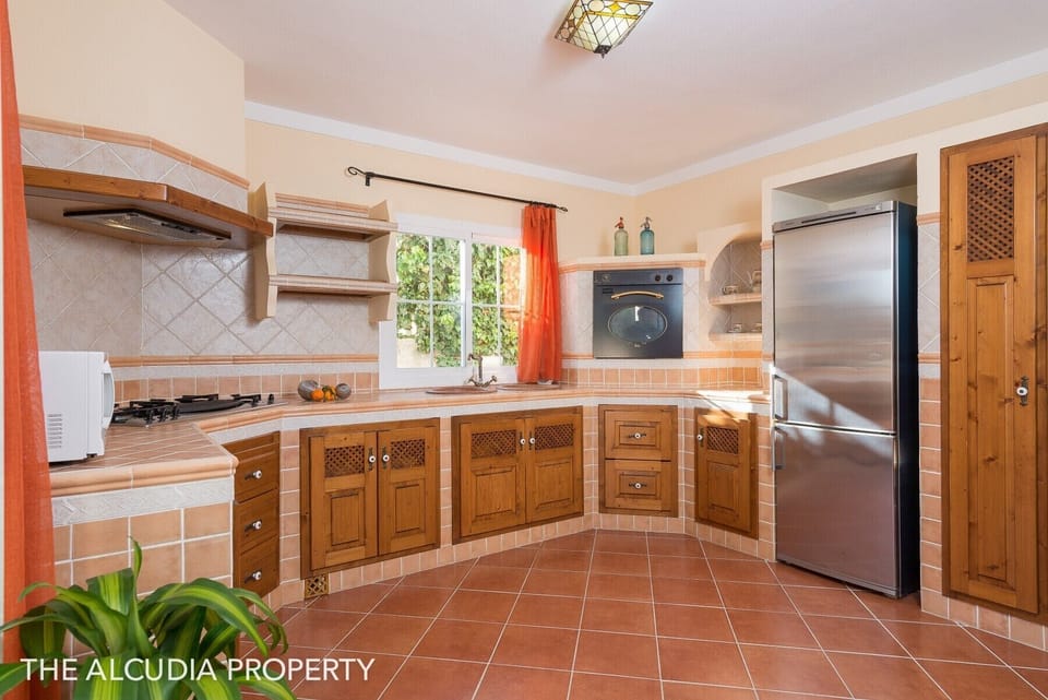 Residential villa with pool and large kitchen