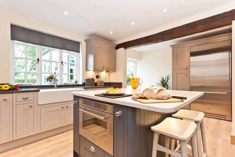 The large kitchen