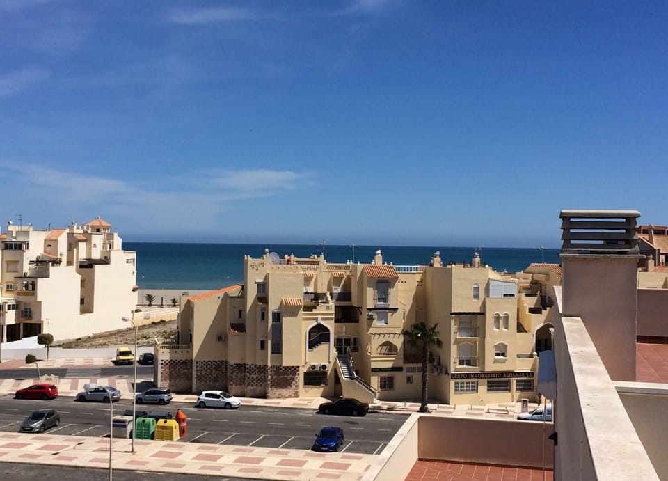 view of the Mediterranean Ocean from terrace 2 min walk