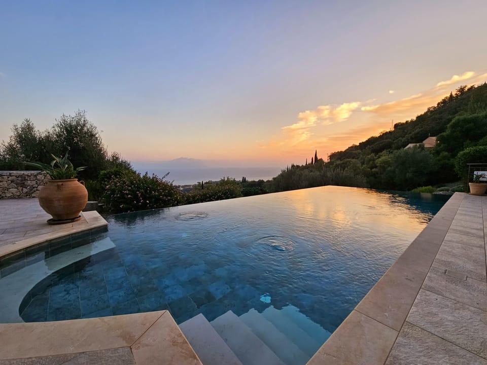 Pool at dusk