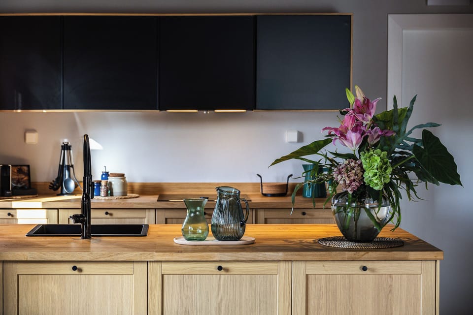 A fully equipped kitchen that feels like home