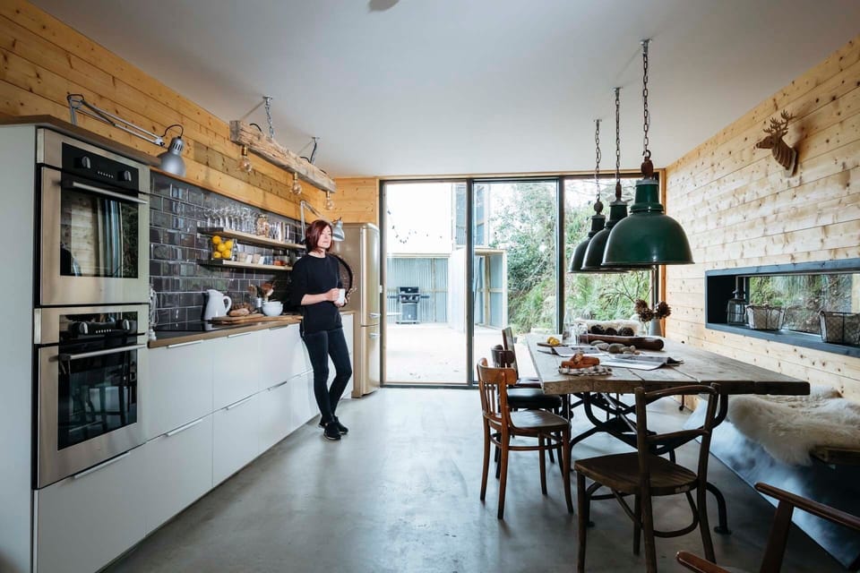 Kitchen dining area with seating for 12 