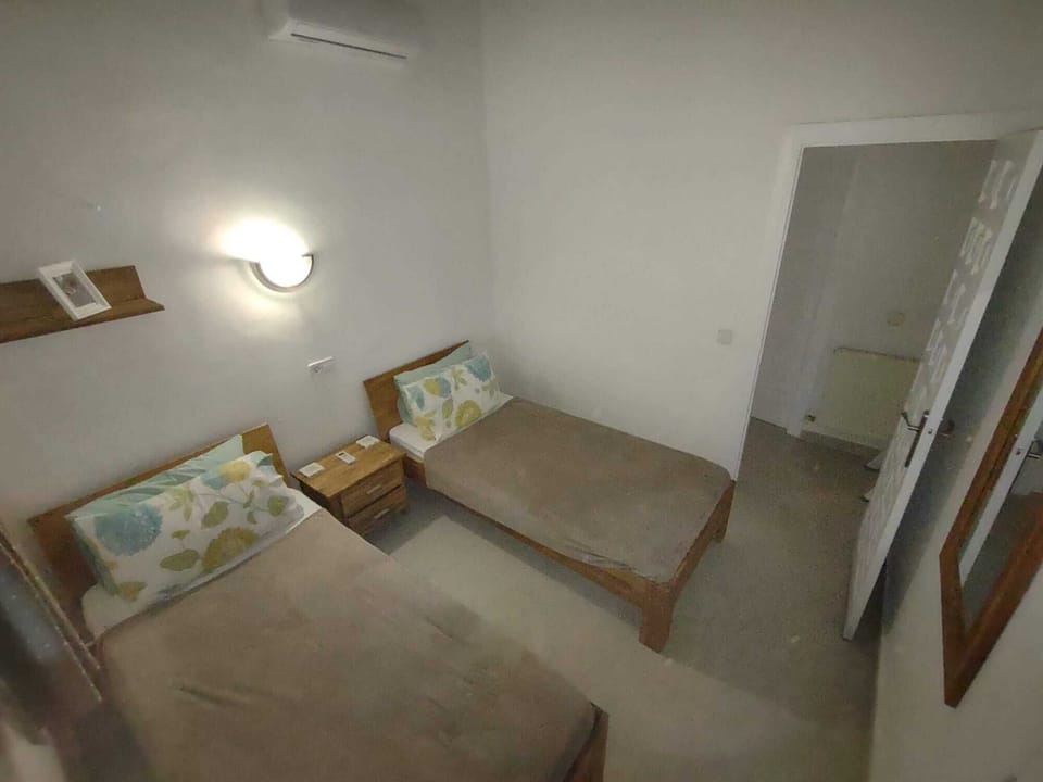 Bedroom one which can be made up as a twin or superking size bed