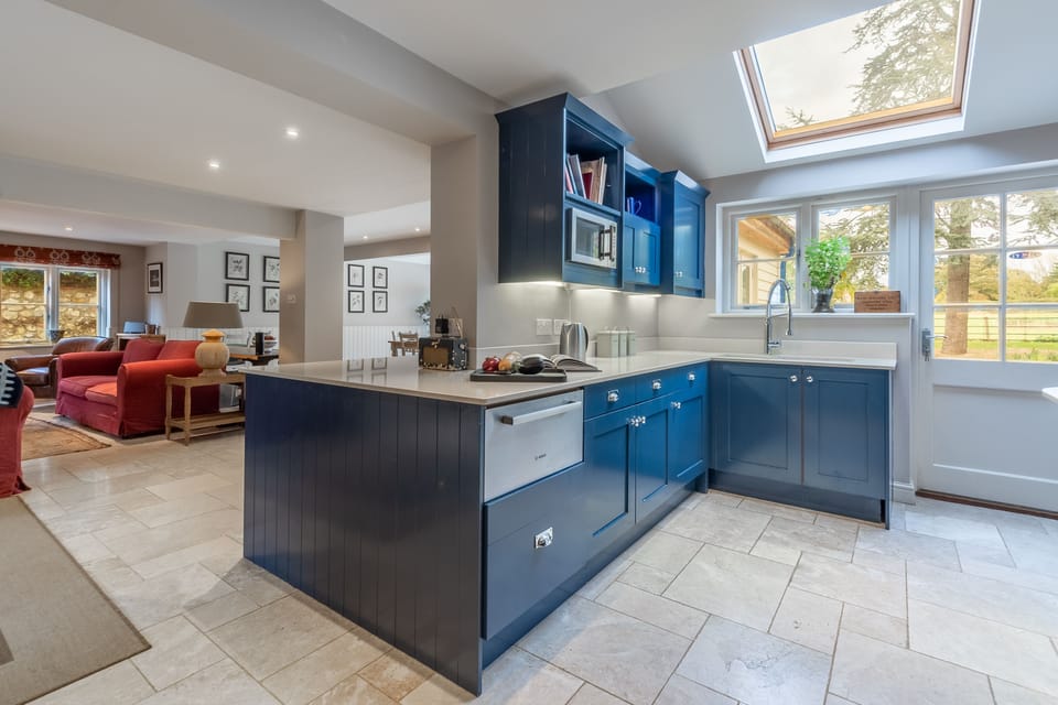 Ground floor: The kitchen opens up into the spacious living area