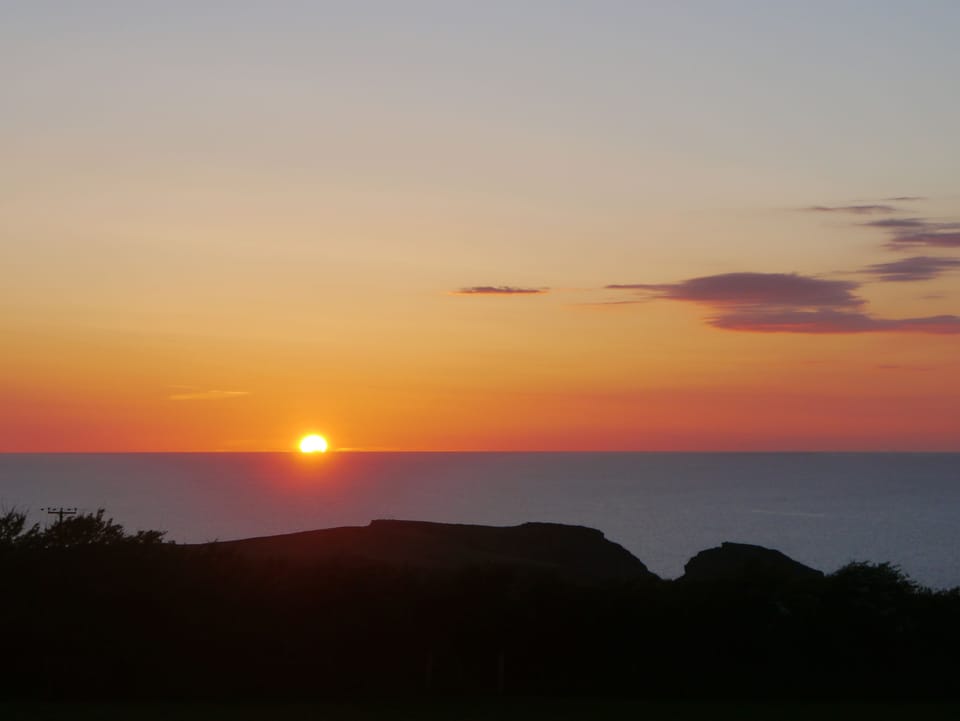 Sunset over the Atlantic, from Wain Cottage