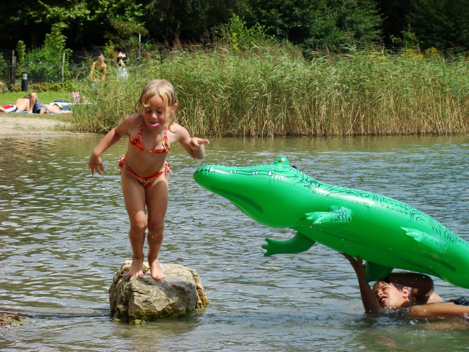 Virieu's lake 3 kms from the gite is perfect for the young kids and parents