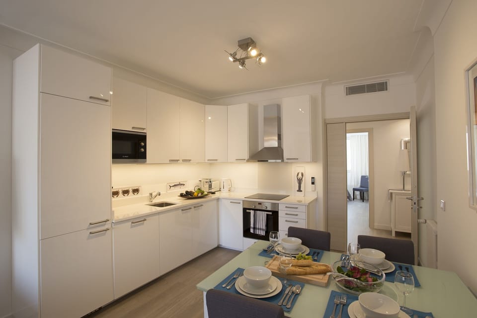 The fully-equipped kitchen has all you'll need, including a Nespresso
