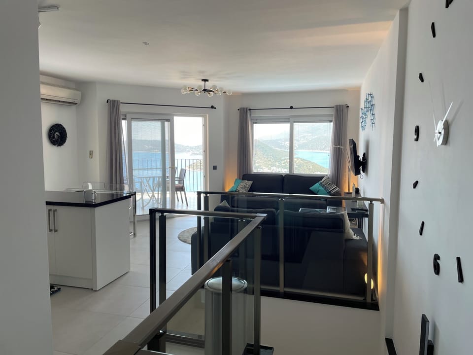 The view through the apartment as you arrive.