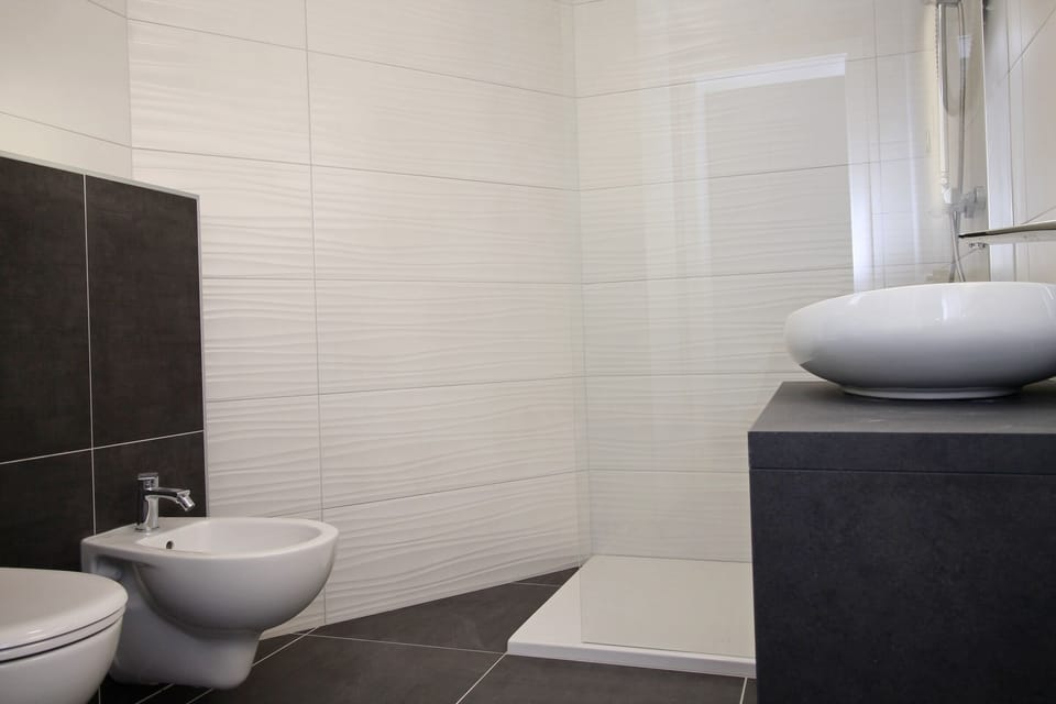 Family bathroom with a shower