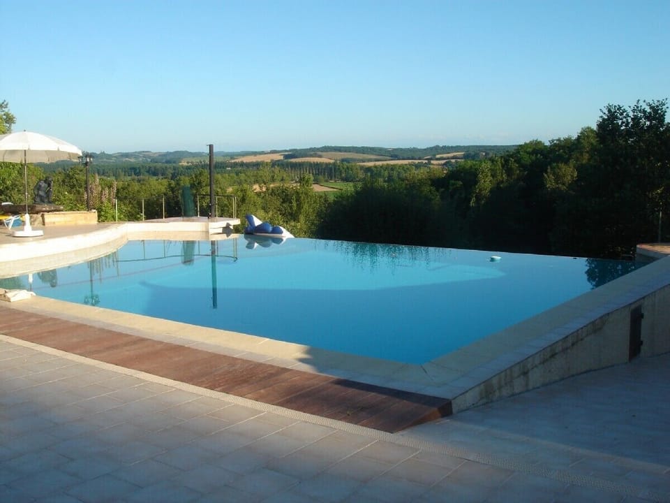 pool and Gascony countryside