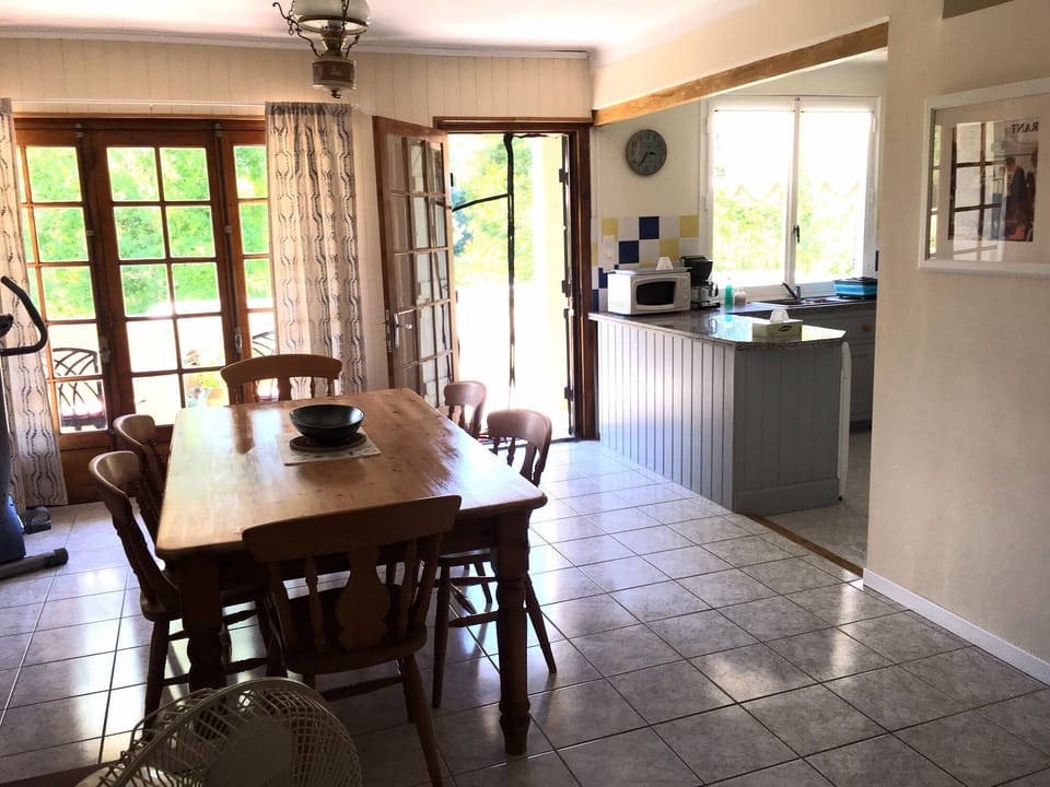 Dining room connects directly to the kitchen for convenience.
