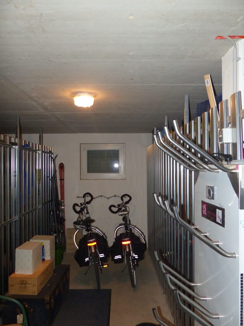 Ski & bike room with boot dryer