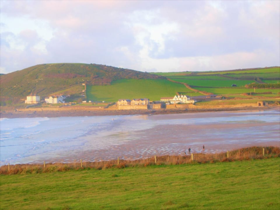 View of the house from the other side of Croyde beach