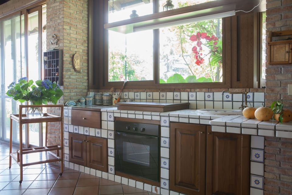 Kitchenette in the glass porch
