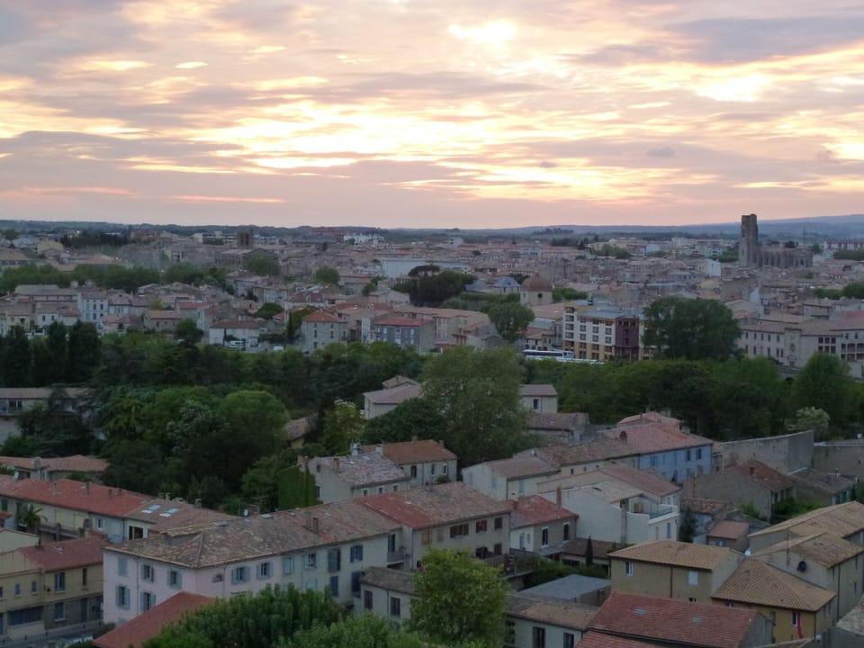 Across the city, from the Porte d'Aude