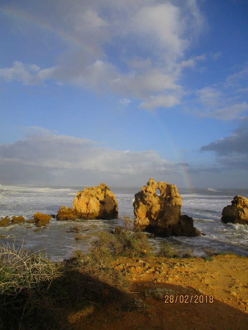 Storm Emma II - Stacks under the rainbow