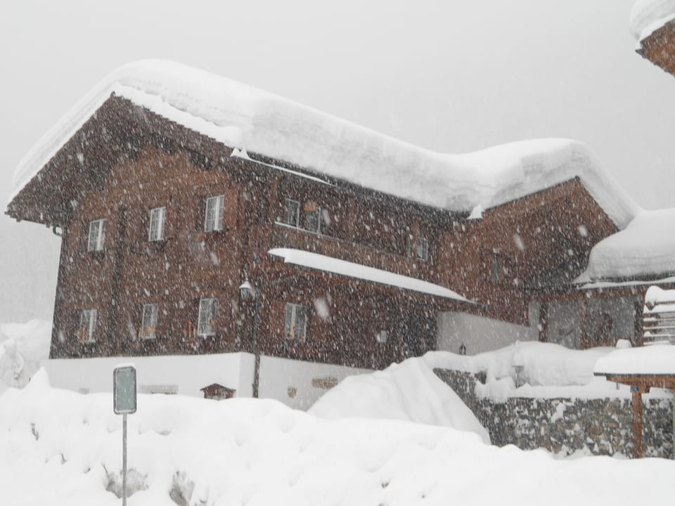 The neighbours in the other direction during rather a lot of snow!
