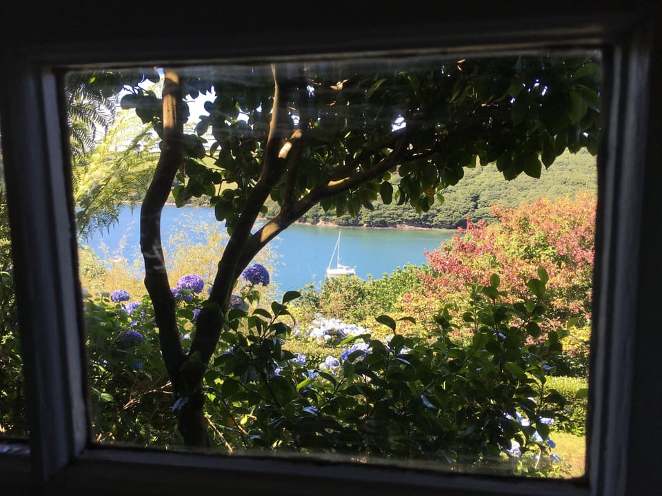 View from the window of the little bunk room.