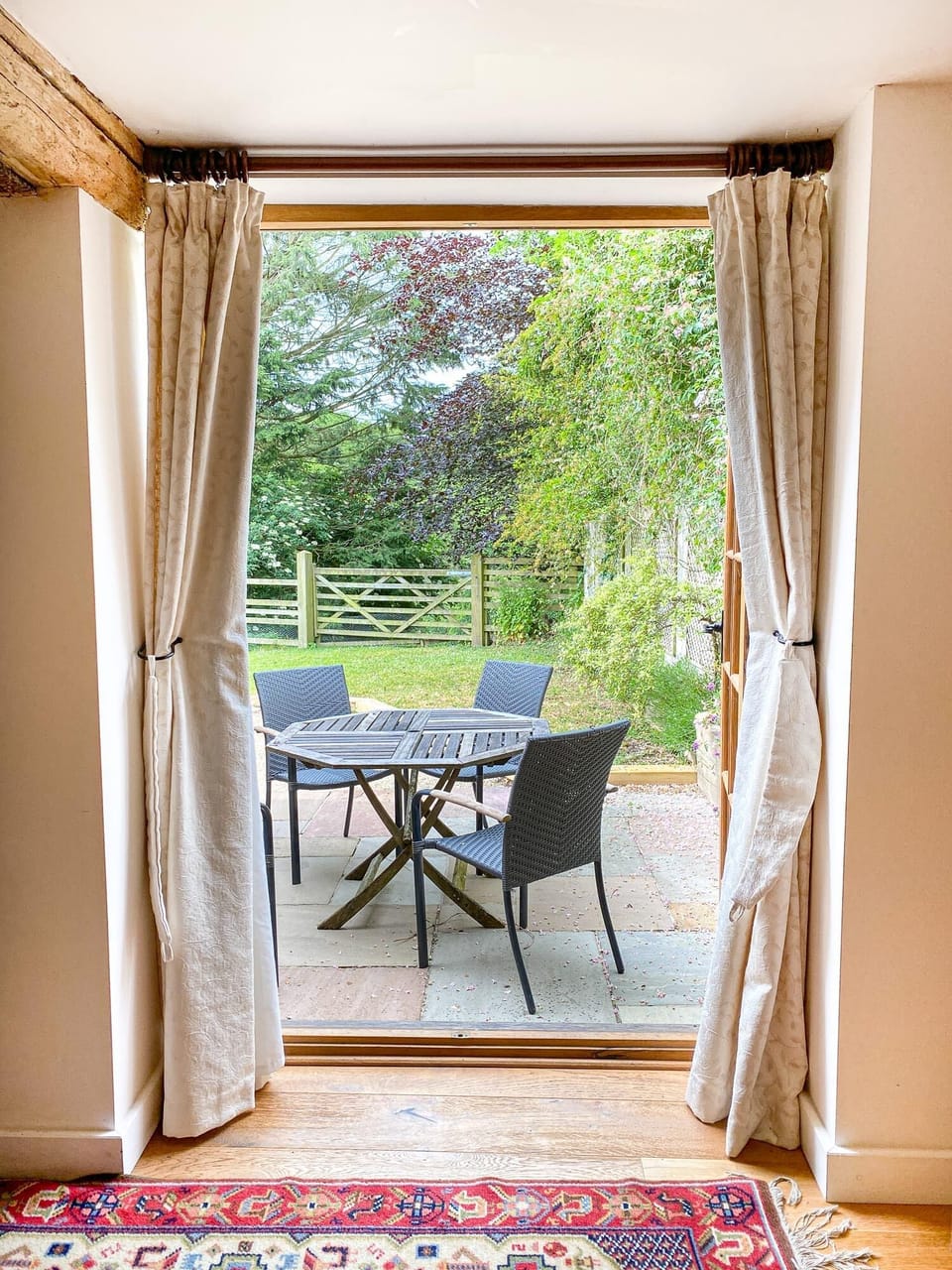 View to the patio from the dining room