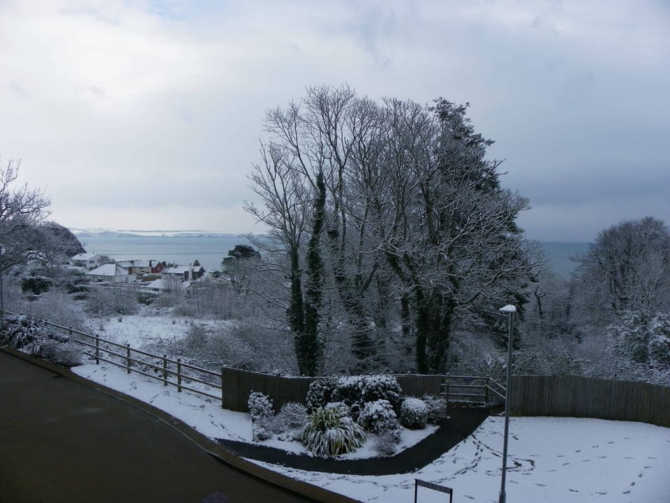 Winter view from the main balcony.