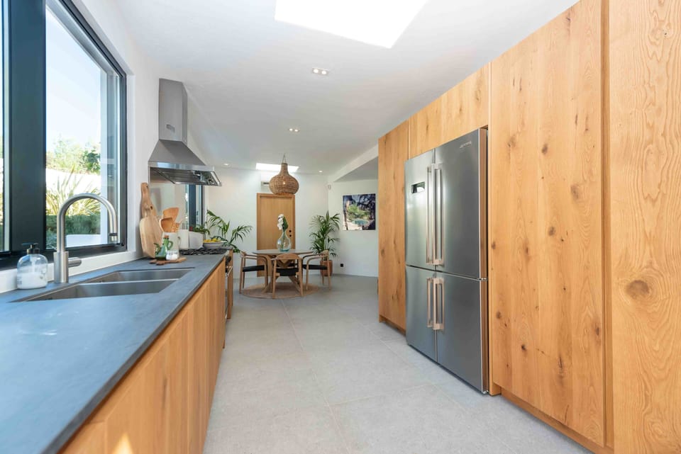 New modern kitchen with Smeg appliances 