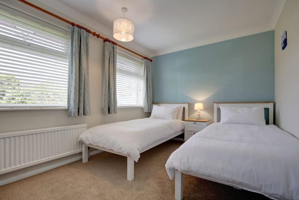 Ground floor: Bedroom two with twin beds