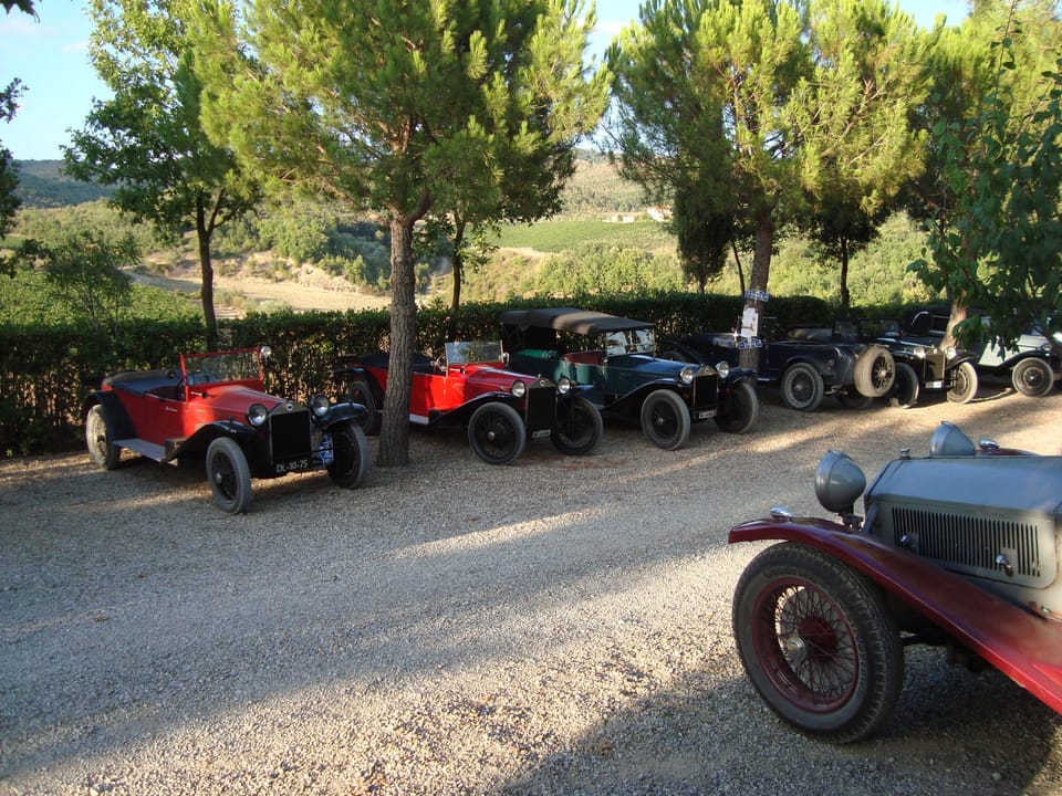 Car park on vintage day