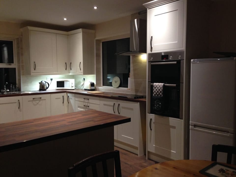 Kitchen view from the dining area.