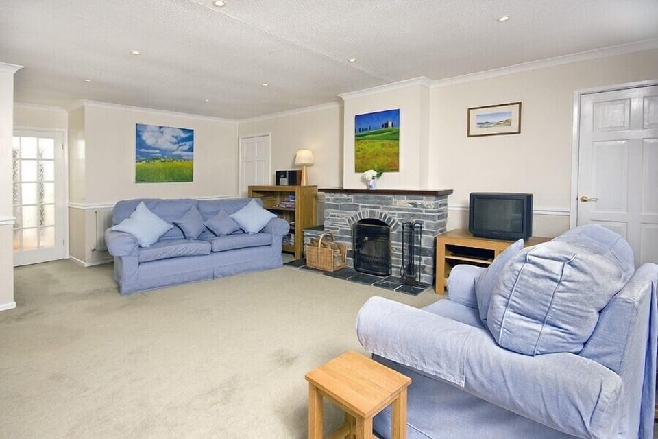 Sitting Room and Open Log Fire