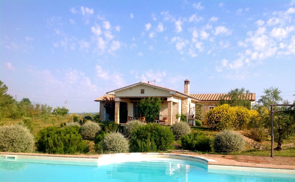 view of the house from the pool.