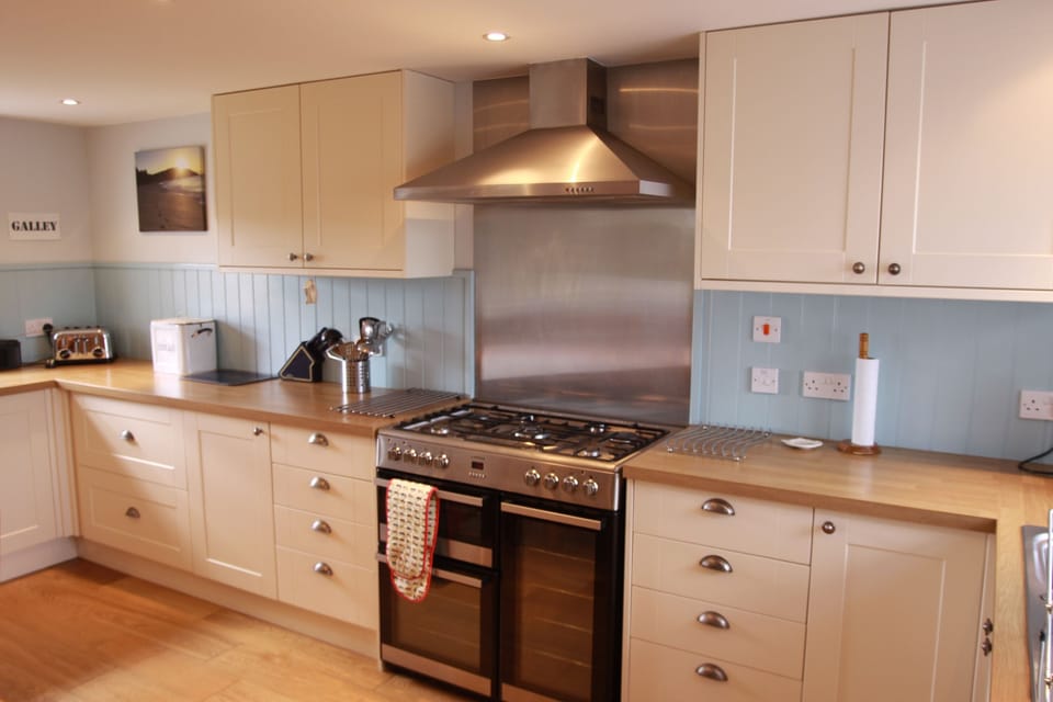 The new kitchen is fully equipped with a range cooker and loads of crockery etc.