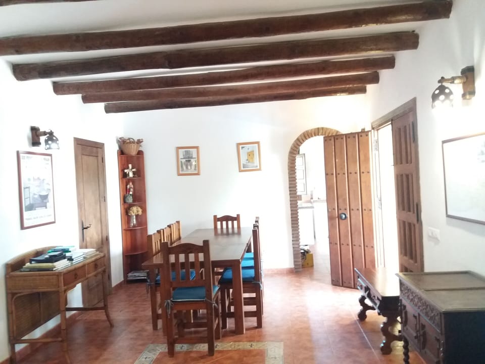 Fantastic open plan dining area  opens to terrace and pool. Views!