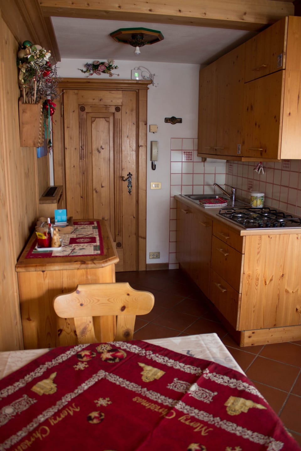 Entrance and cooking area