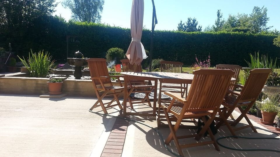 the patio space