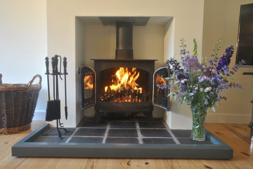 Log burner, all logs are supplied.