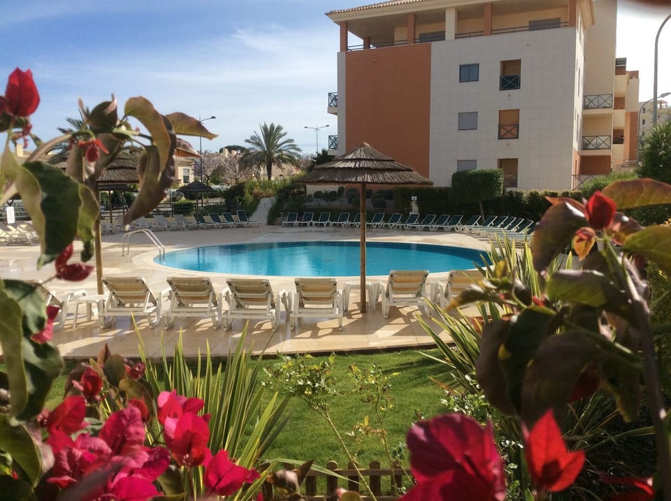 Main Swimming Pool with sun loungers