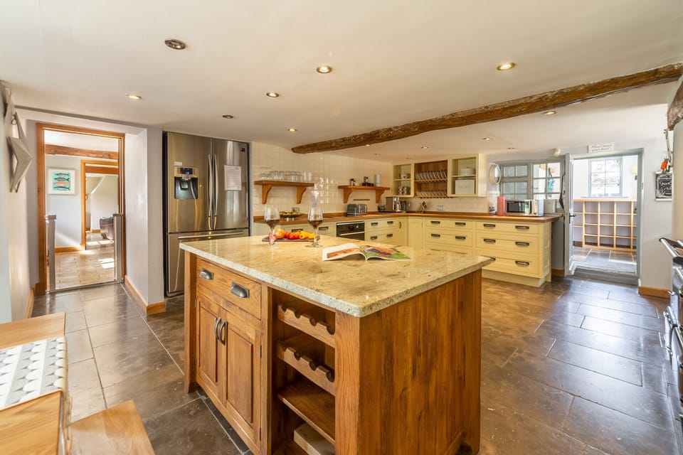 Ground floor: Large, well equipped kitchen with an island