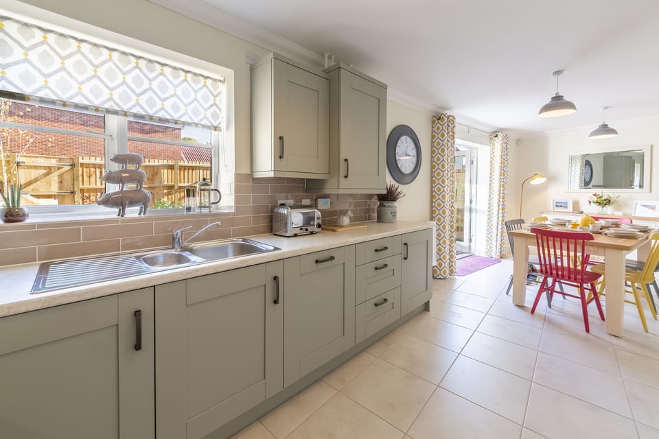 Ground floor: Kitchen area with plenty of cupboards and counter space